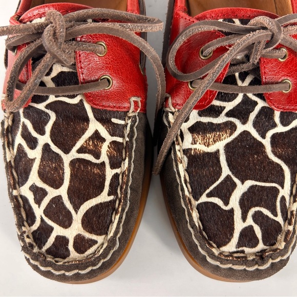 Ariat Women's Size 7B Giraffe Ruby Loafers Boat Shoes Premium Suede and Leather - Picture 4 of 12